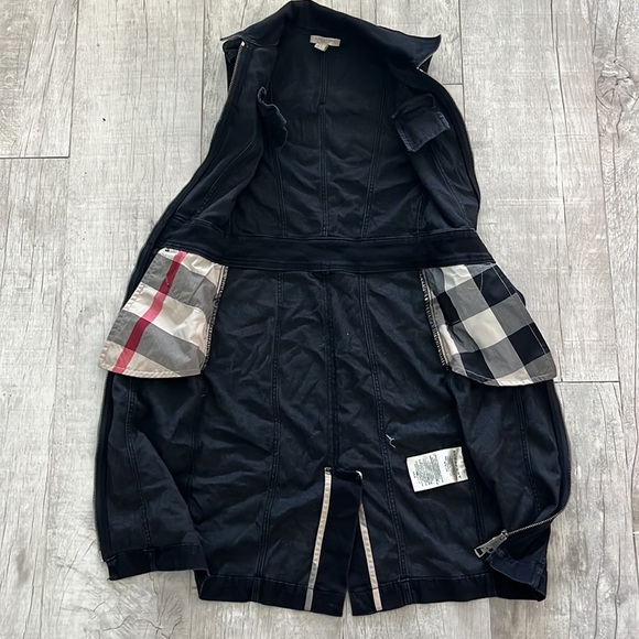 Burberry Brit Sleeveless Black Trench Belted Dress US Sz 2 - Picture 3 of 10